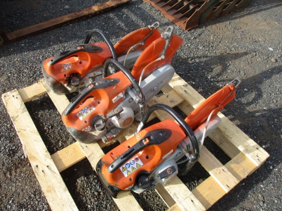 (3) Stihl TS420 Gas Powered Chop Saws