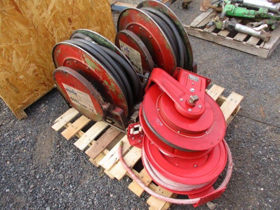 (4) Hose Reels With Hoses