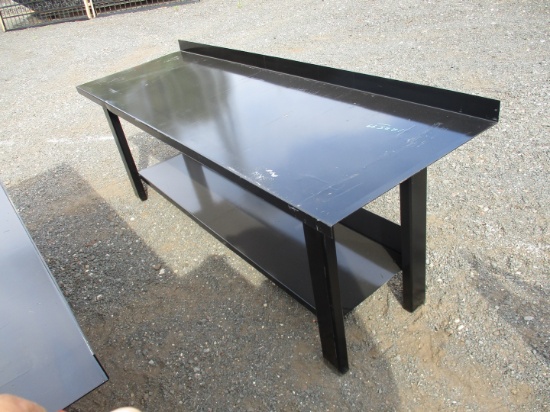 Metal Work Bench With Shelf