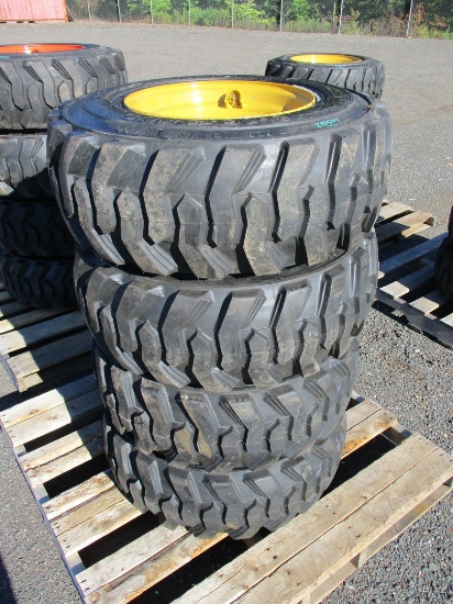 (4) 12-16.5 Skid Steer Tires