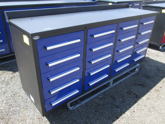 88" Steel Work Bench Cabinet