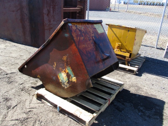 (2) Steel Trash Hopper