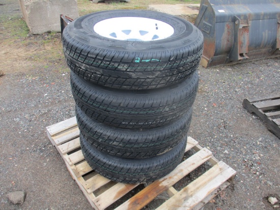 Rainier ST Trailer Tires On Steel Rims