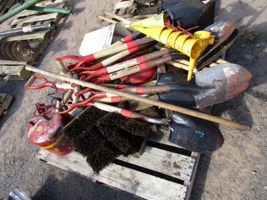 Quantity of Gas Cans, Shovels, Brooms