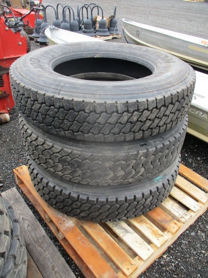 (3) 11R24.5 Truck Tires