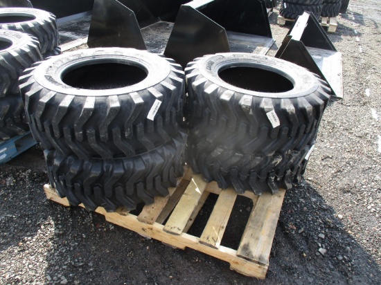(4) Camso 12-16.5 Skid Steer Tires