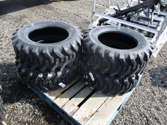(4) Camso 10-16.5 Skid Steer Tires