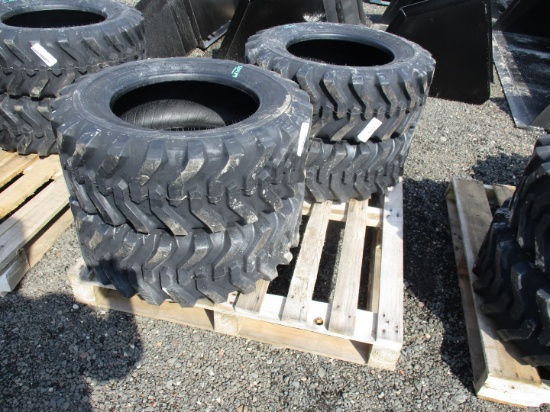 (4) Camso 10-16.5 Skid Steer Tires