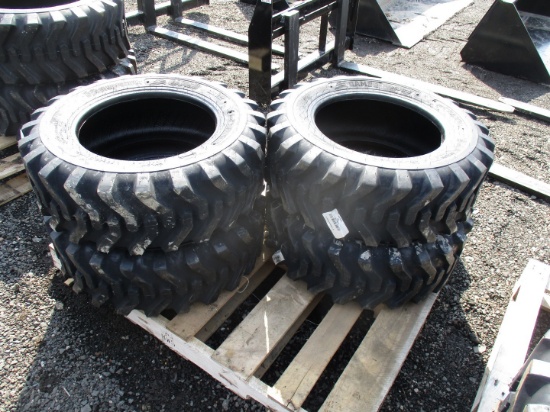 (4) Camso 10-16.5 Skid Steer Tires