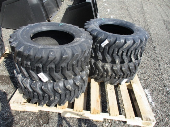 (4) Camso 12-16.5 Skid Steer Tires