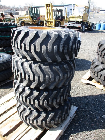 (4) Camso 12-16.5 Skid Steer Tires On Rims