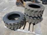 (3) 10-16.5 Skid Steer Tires