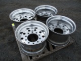 (4) Alcoa 22.5 x14.00 Aluminum Truck Wheels