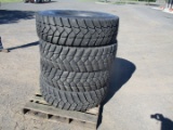 (4) Michelin 315/80R22.5 Tires