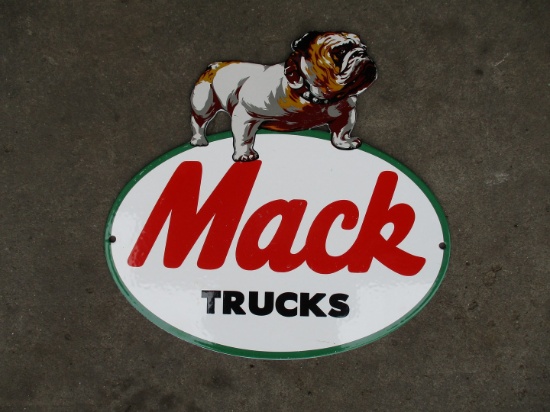 Vintage Mack Trucks Procelain Sign