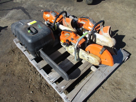 (3) Stihl Gas Powered Cutoff Saws,