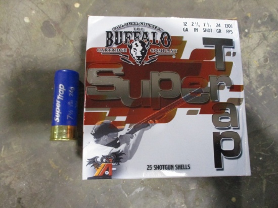 250 Rounds of Buffalo 12 Gauge Shotgun Shells