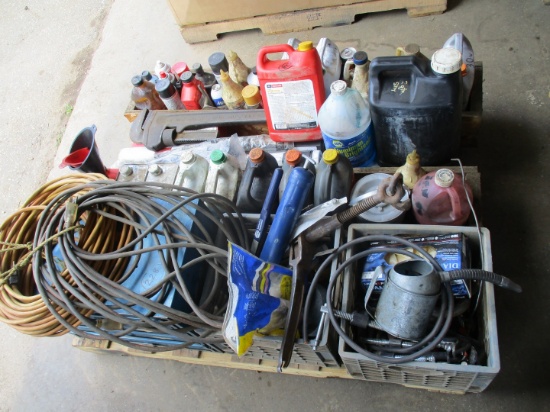 Quantity of Assorted Oils, Solvents, Tools,