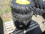(4) Forerunner 10-16.5 Skid Steer Tires