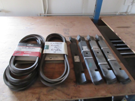 Quantity of Exmark Mower Deck Belts and Blades