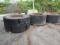 (3) SOLID WHEEL LOADER TIRES