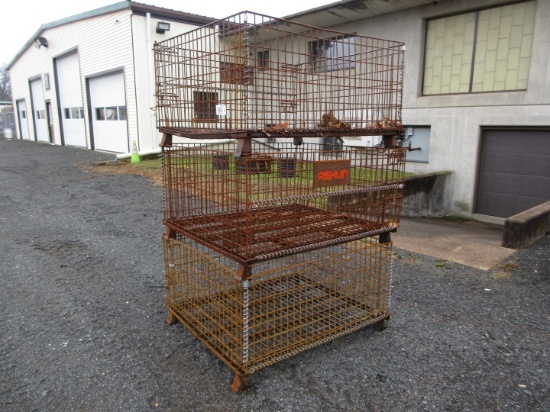 (3) STEEL CAGES