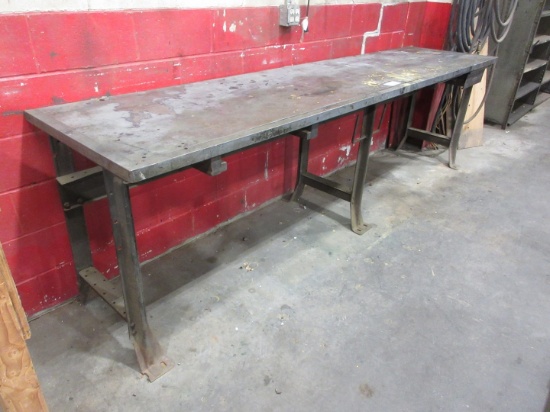 120" X 28" STEEL WORKBENCH