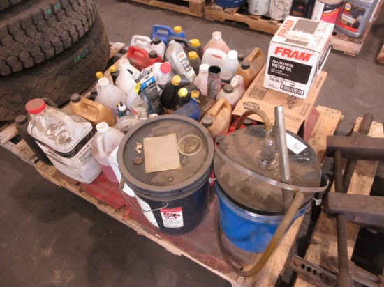 QUANTITY OF ASSORTED OILS AND SOLVENTS