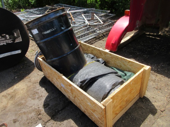 QUANTITY OF TARPS, PLASTIC FITTINGS