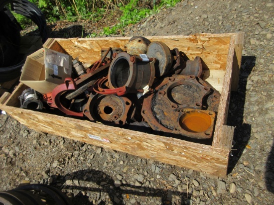 QUANTITY OF ASSORTED IRON PIPE CAPS,