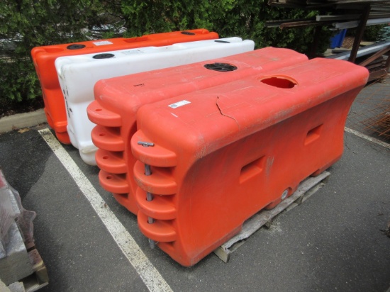 (4) PLASTIC TRAFFIC BARRIERS