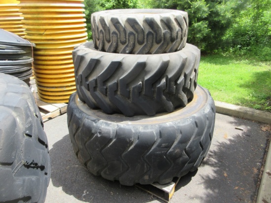 (3) LOADER AND BACKHOE TIRES