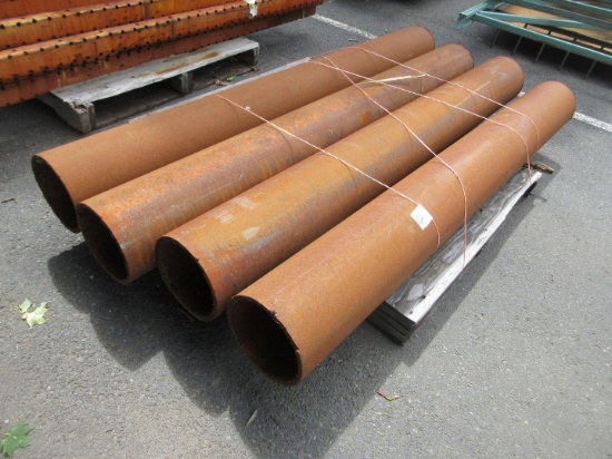 (4) 72" STEEL PIPES