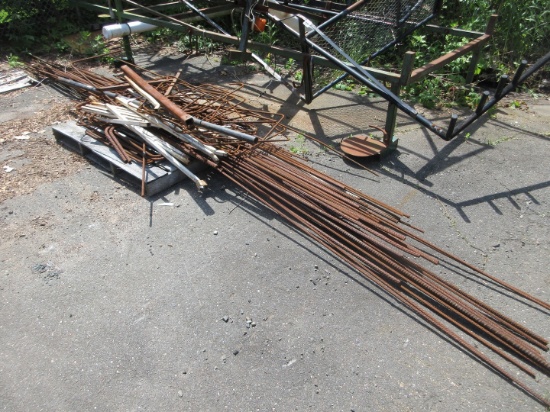 QUANTITY OF ASSORTED STEEL AND REBAR