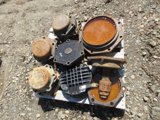 QUANTITY OF ASSORTED IRON PIPE CAPS