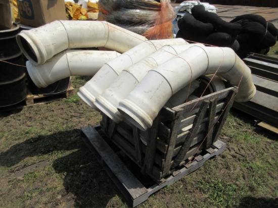 QUANTITY OF 8" CURVED PIPE FITTINGS