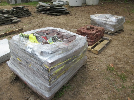 (2) PALLETS CONCRETE PAVERS,
