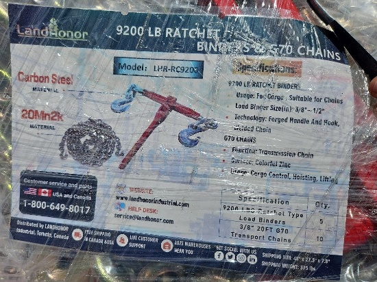 QUANTITY OF CHAINS AND BINDERS