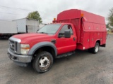 2008 FORD F550XL S/A ENCLOSED UTILITY TRUCK