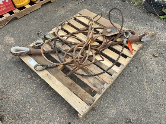 QUANTITY OF HEAVY DUTY CABLE LIFTING SLINGS