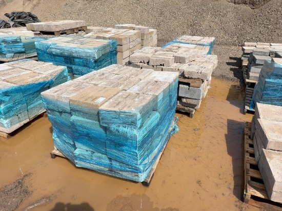 (4) Pallets Of Assorted Concrete Blocks