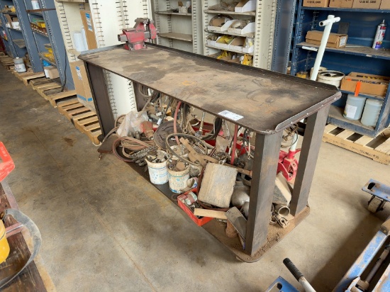 72" X 24" ROLLING STEEL WORK BENCH