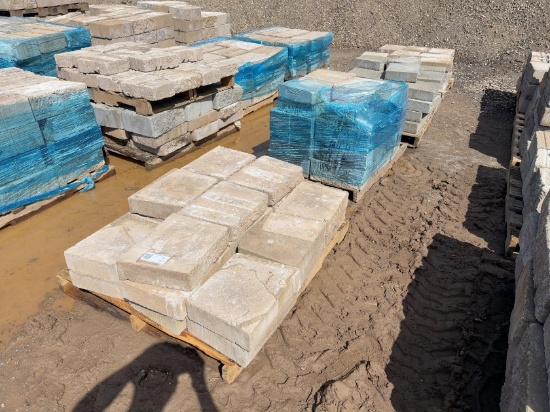 (4) Pallets Of Assorted Concrete Blocks