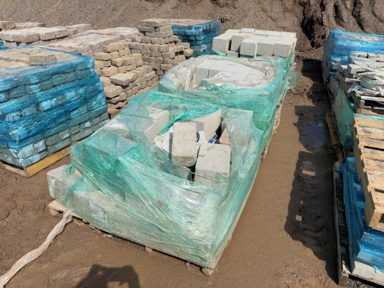 (4) Pallets Of Assorted Concrete Blocks