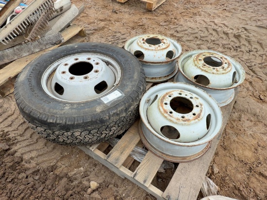 (4) Steel Truck Wheels
