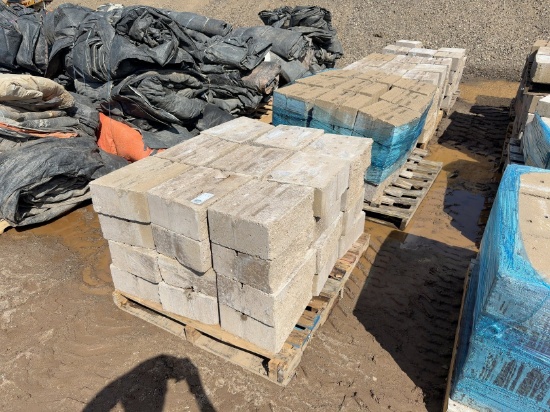 (4) Pallets Of Assorted Concrete Blocks