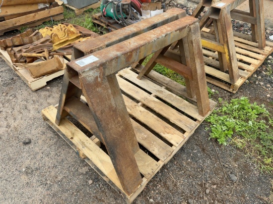 (2) STEEL SAW HORSES