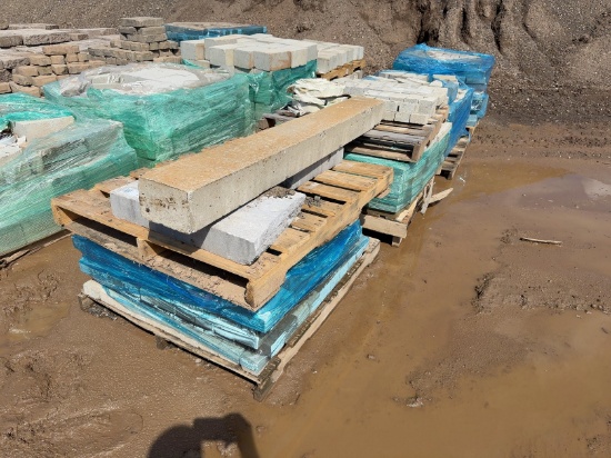 (4) Pallets Of Assorted Concrete Blocks