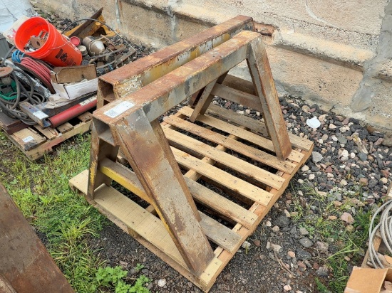 (2) STEEL SAW HORSES