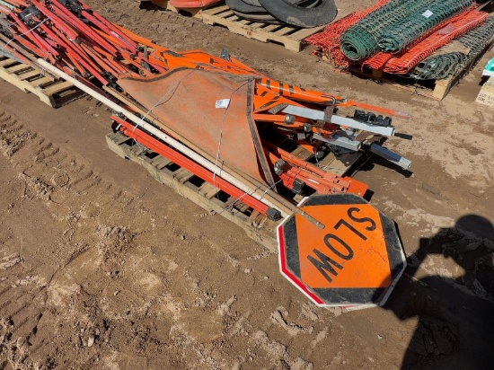 Quantity Of Road Sign Stands And Flags